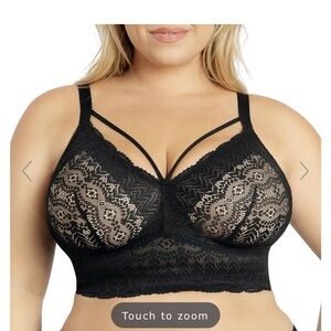 Parfait MIA 38J Black Lace lightly padded, no underwire lace bra